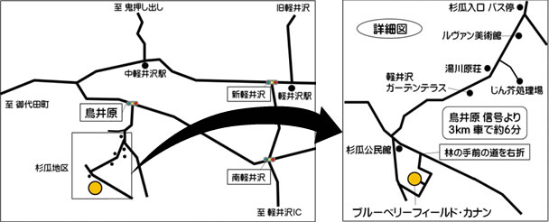 ブルーベリーフィールドカナンへの案内図